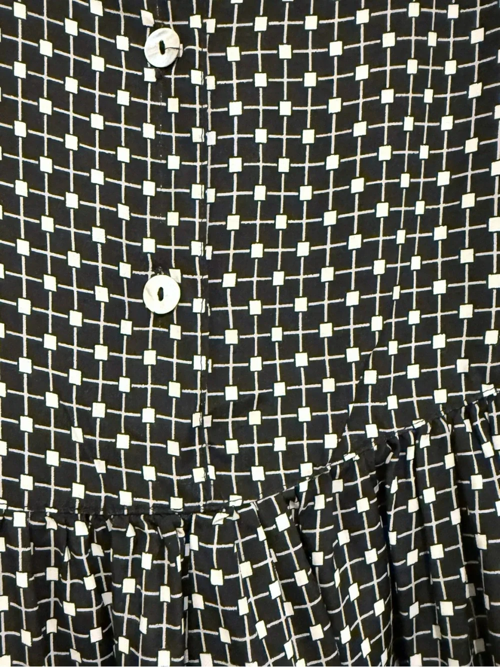 DKNY Girls Size 14 Black White Geometric Sleeveless Dress